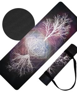 Tapete de Yoga de Gamuza Vegana - Diseño del Árbol de la