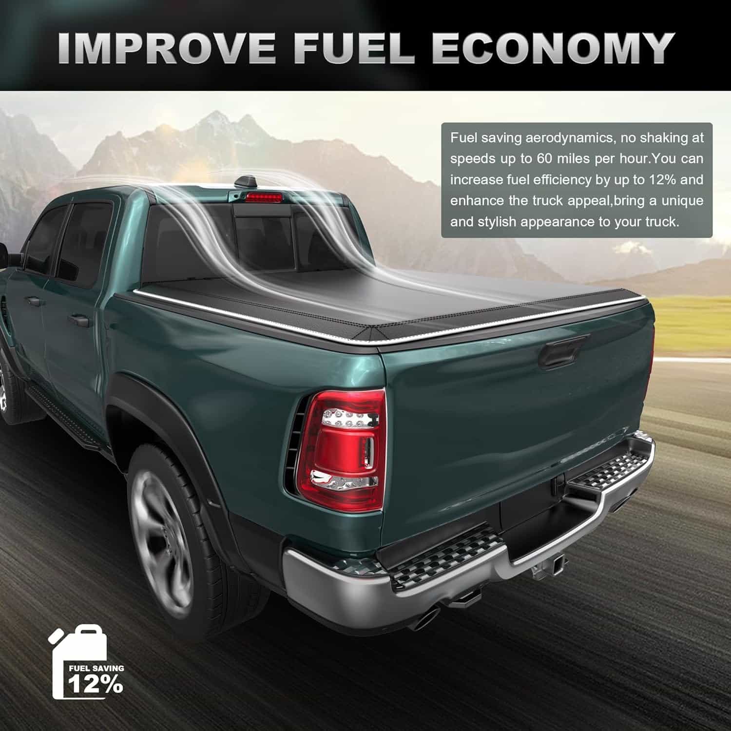 AUTOSTARSHIP Cubierta de lona suave para cama de camión - Imagen 8