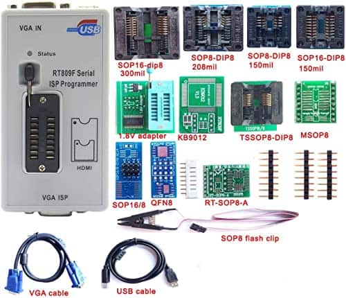 Programador RT809F con 12 Adaptadores IC Clip clamp - Imagen 3