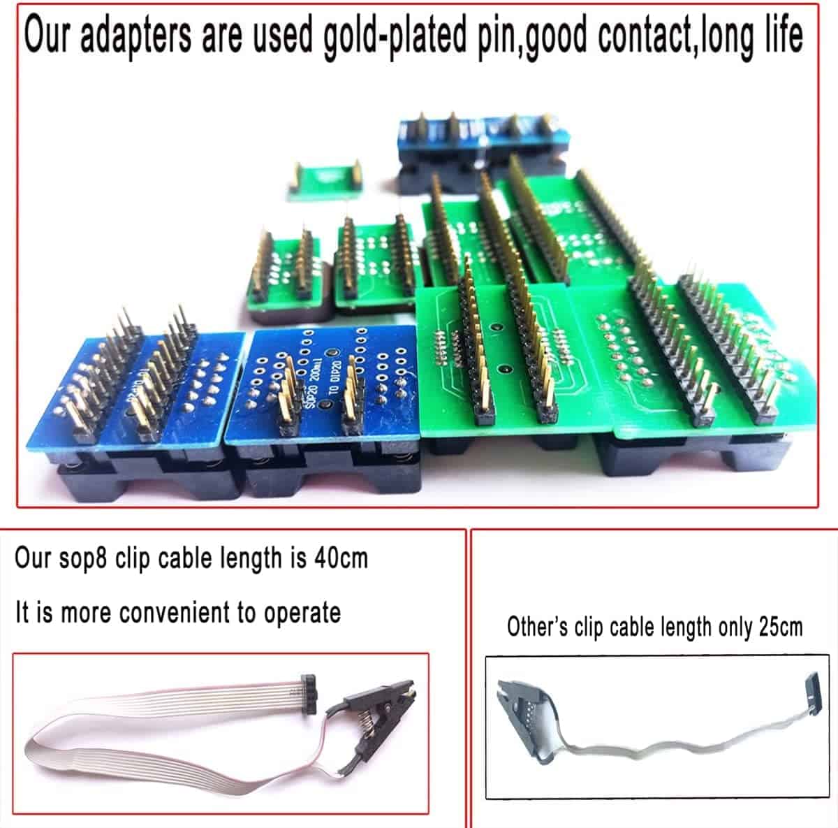 Programador RT809F con 12 Adaptadores IC Clip clamp - Imagen 4