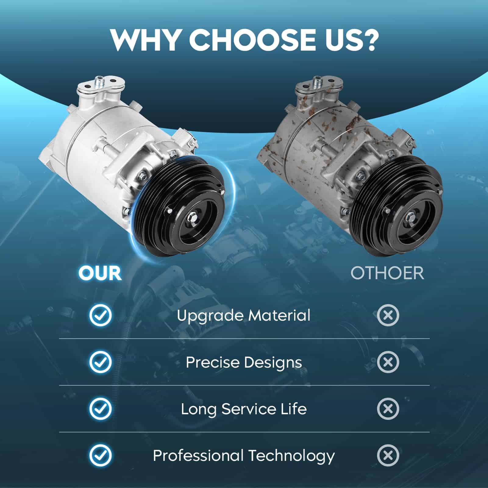 Compresor de A/A con Embrague Ajuste para Buick Regal 2L - Imagen 6