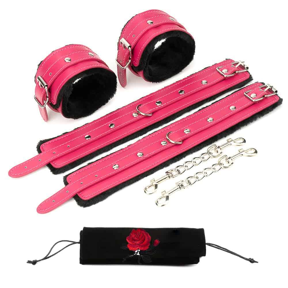 2 Pares de Puños Acolchados con Anillo en D para Tobillo