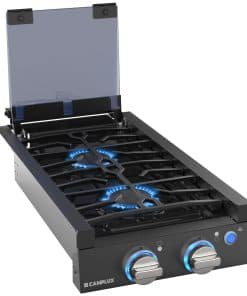 CAMPLUX Classic RV Cooktop 2 Burners Slide-in, Estufa de
