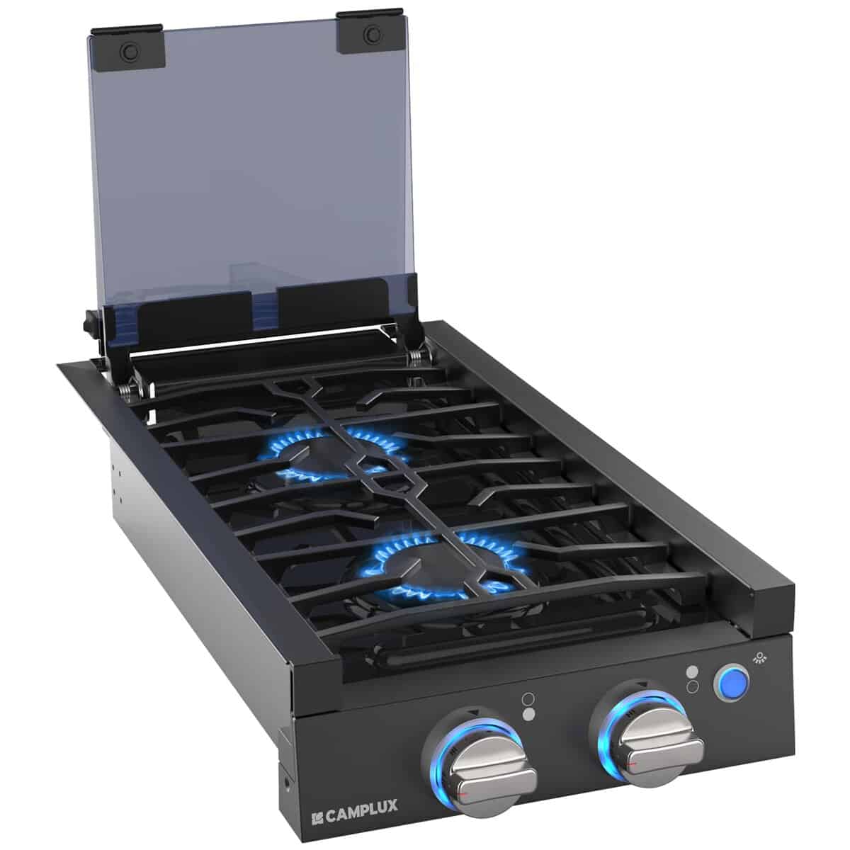 CAMPLUX Classic RV Cooktop 2 Burners Slide-in, Estufa de