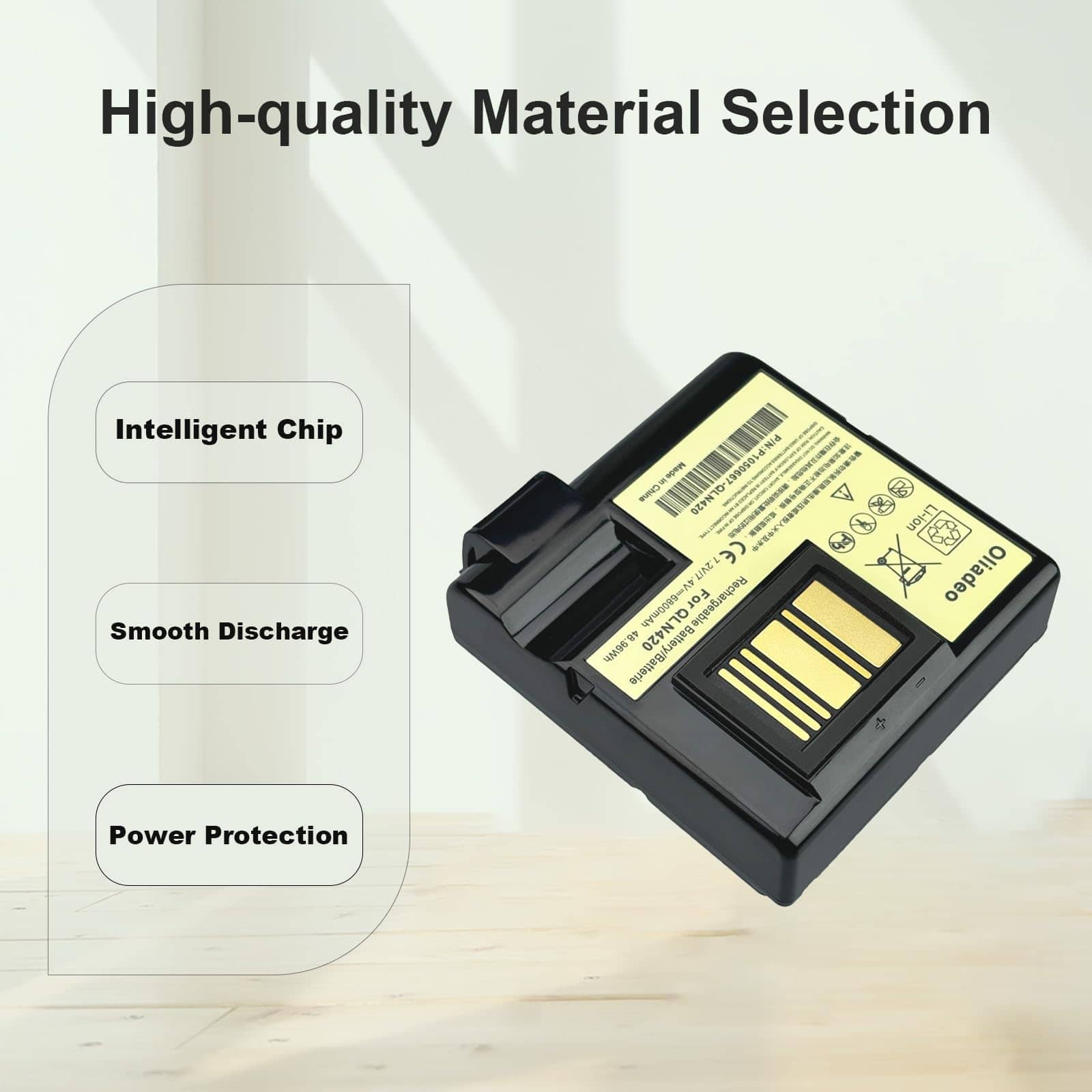 Batería de repuesto oliadeo QLN420 ZQ630 para Zebra: - Imagen 3