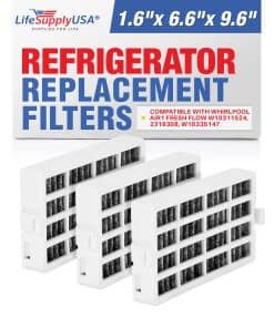 Filtro de aire para refrigerador LifeSupplyUSA compatible