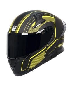 Casco de motocicleta integral HAX con doble alerón trasero