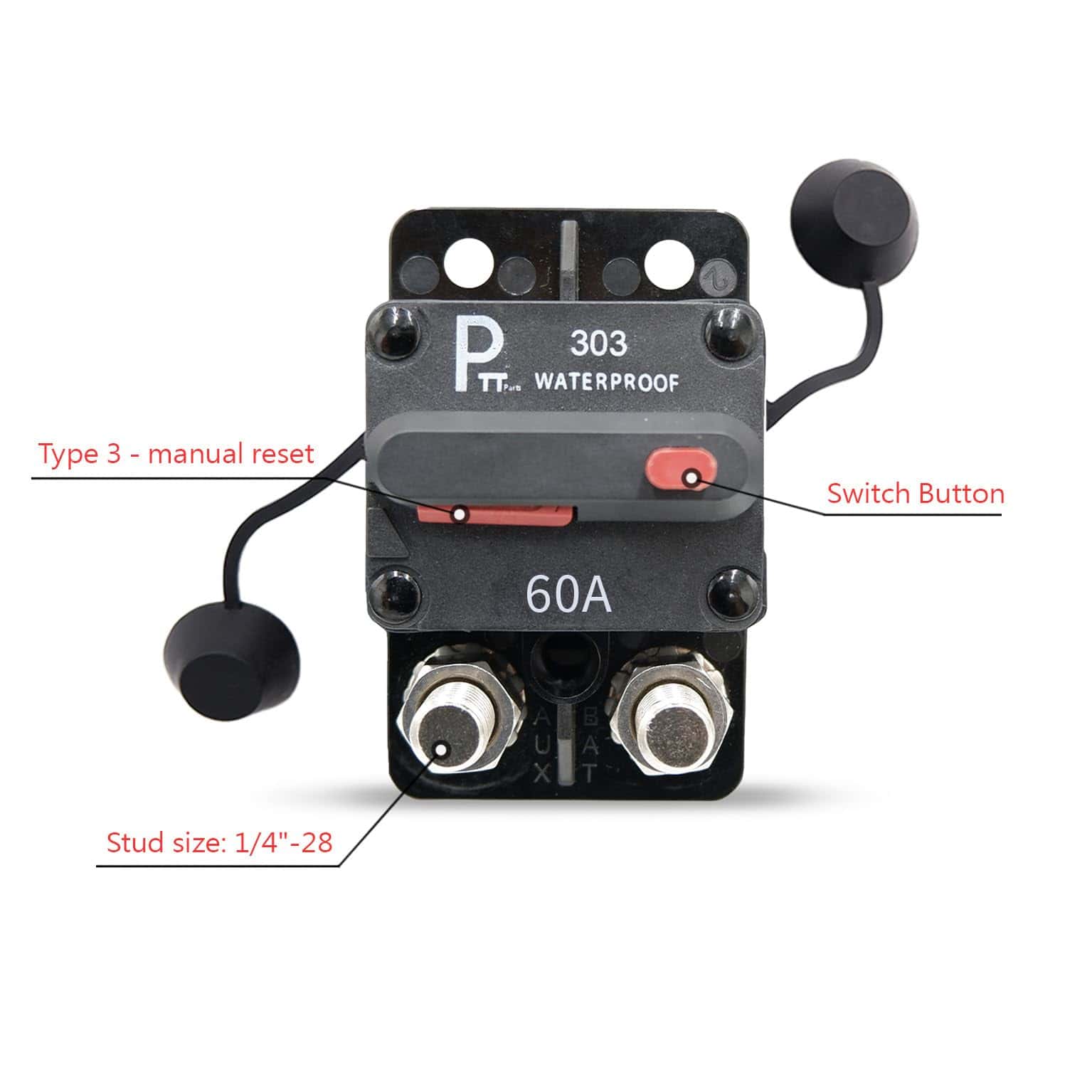 Interruptor de Circuito Hi-Amp de Piezas PTT con Reinicio - Imagen 5