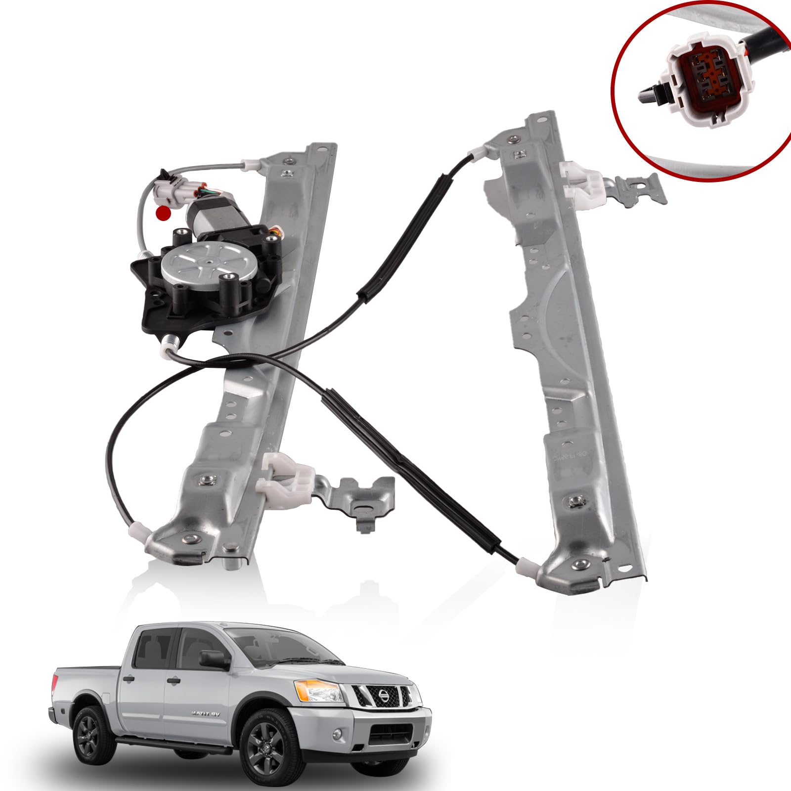 Predep Front Right Passenger Side Power Window with Motor - Imagen 7