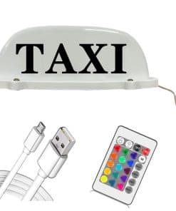 ABUKALIXIN Taxi Sign Logo Cab Top Light Roof Sign USB