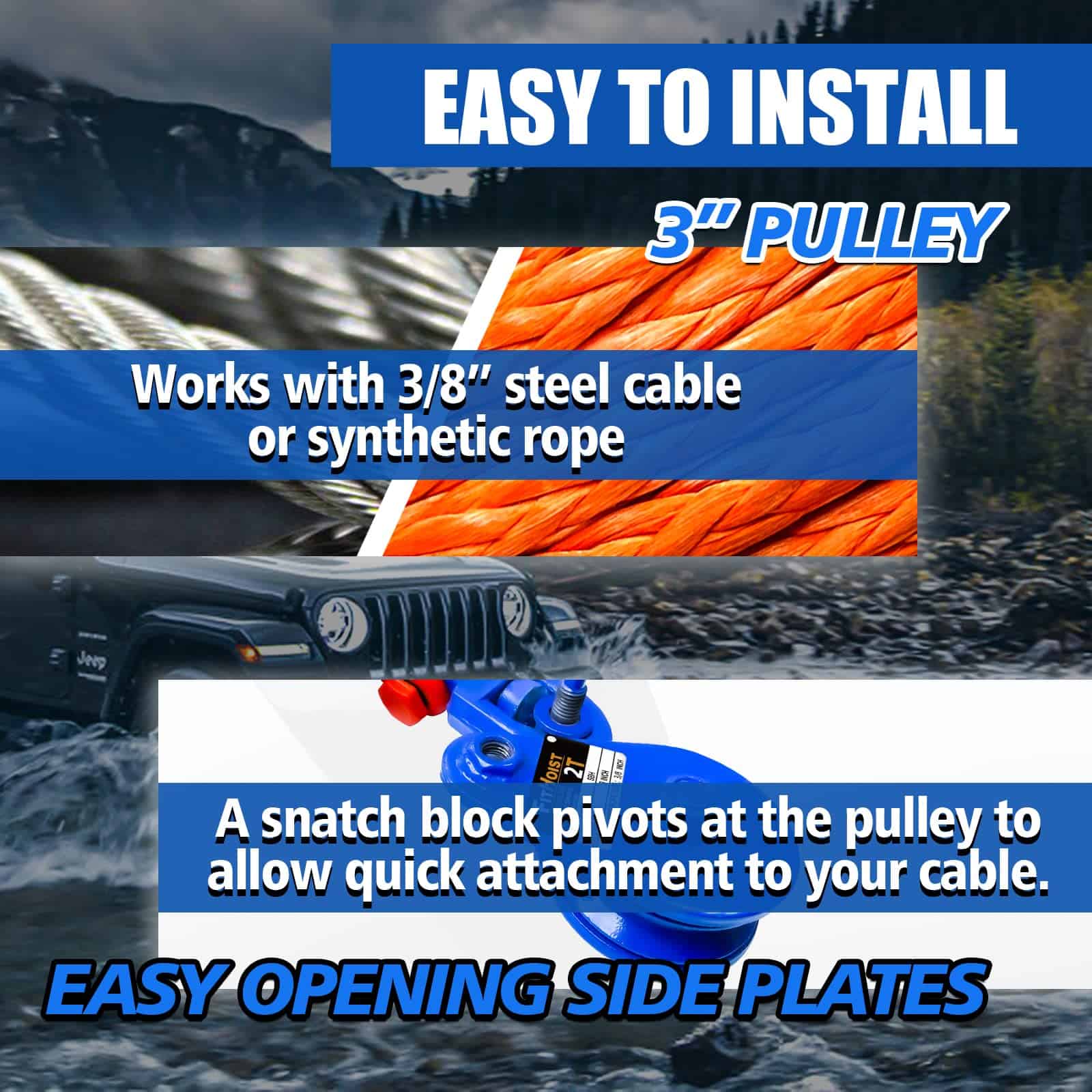 Bloque de Vuelco FITHOIST de 2 Toneladas con Cadena G80| - Imagen 7