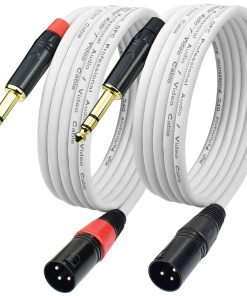 Cable de micrófono equilibrado 1/4 TRS a XLR macho de