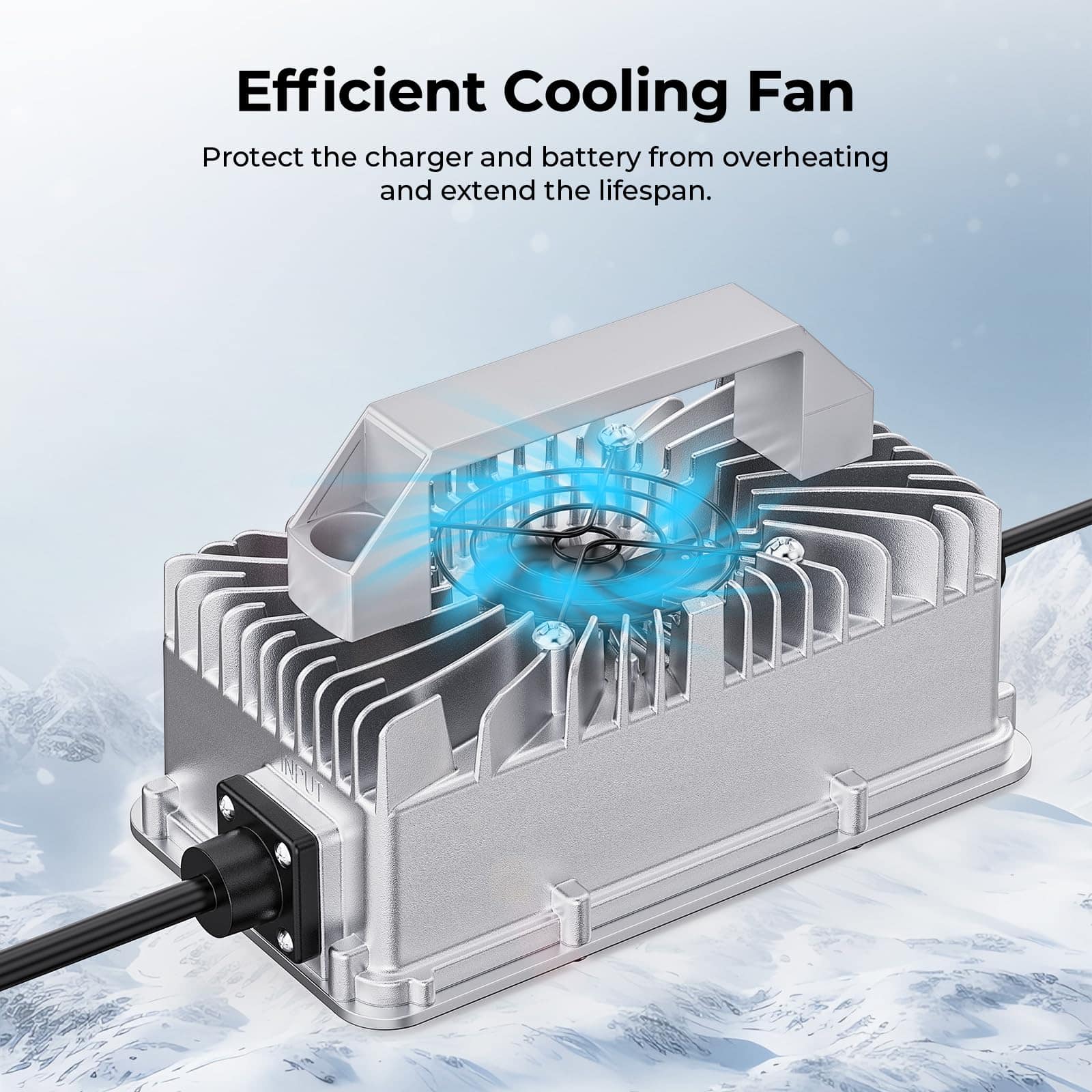 Cargador de batería LiFePO4 de 12V 30A, PowerUrus 14.6V - Imagen 6