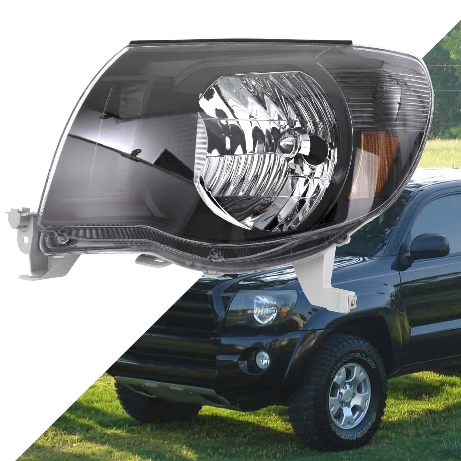 Faros negros mate completos SHELITA para Toyota Tacoma