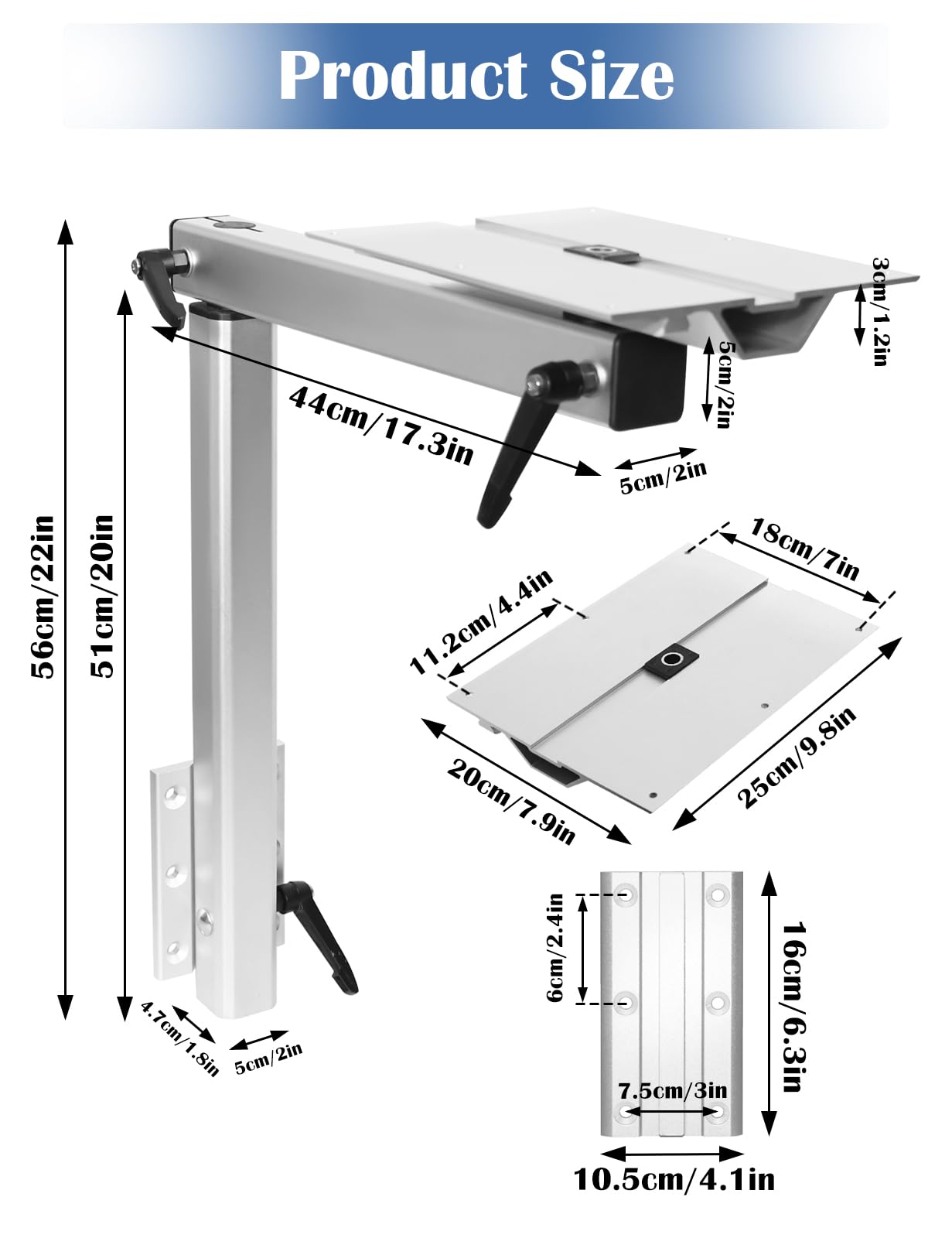 HWHongRV Upgrade Removable Table Leg Swivels 360 Degrees - Imagen 5