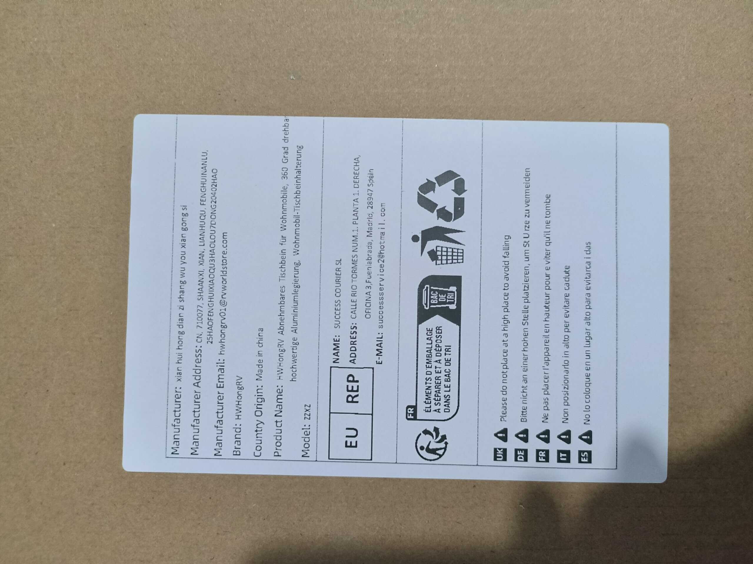 HWHongRV Upgrade Removable Table Leg Swivels 360 Degrees - Imagen 4