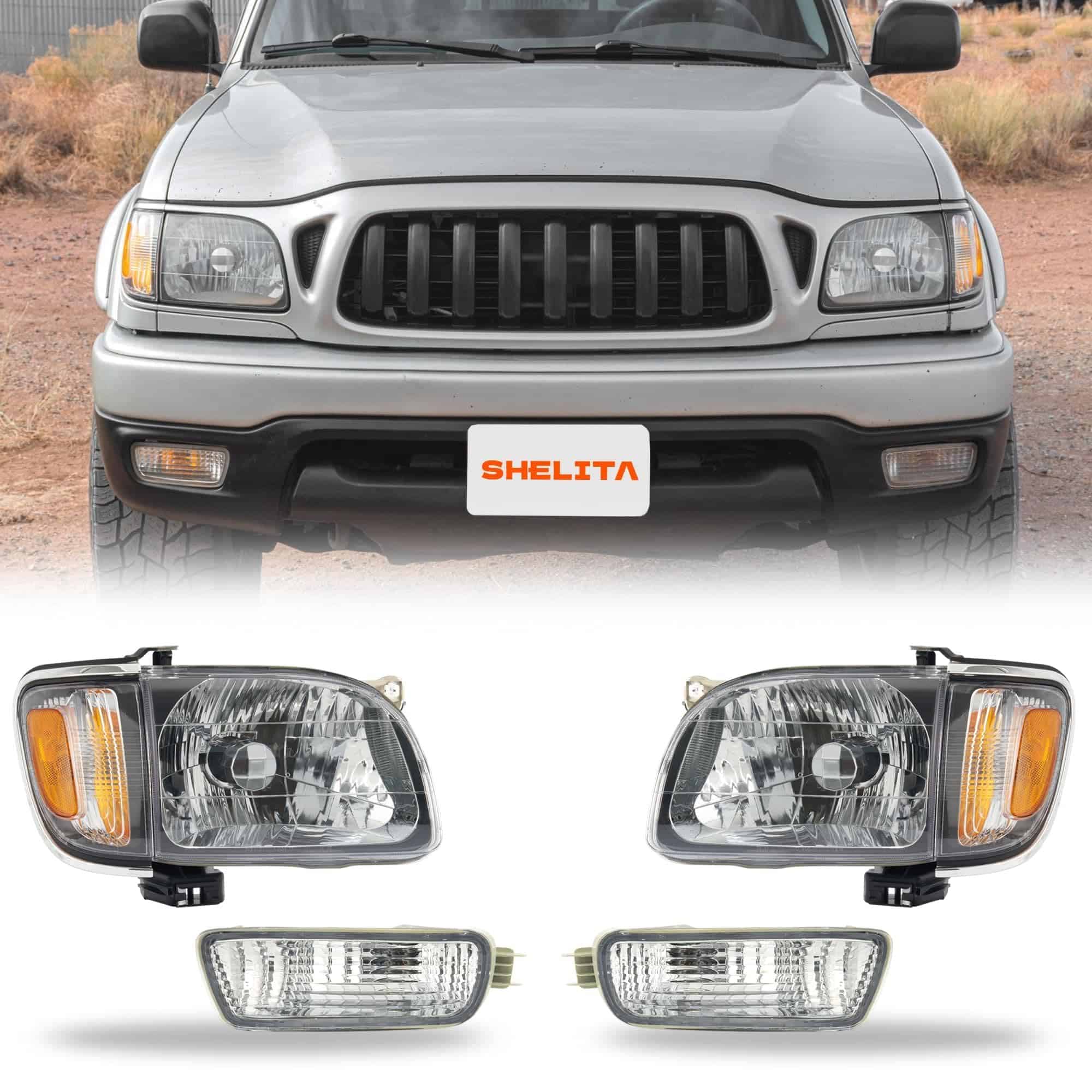 Faros Delanteros SHELITA Para Toyota Tacoma 2001-2004 con