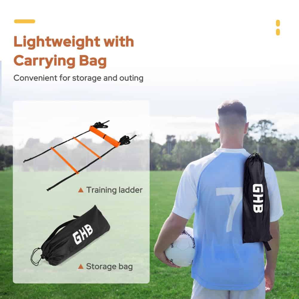 GHB Pro Agility Ladder 2 Pack Agility Training Ladder Speed - Imagen 6