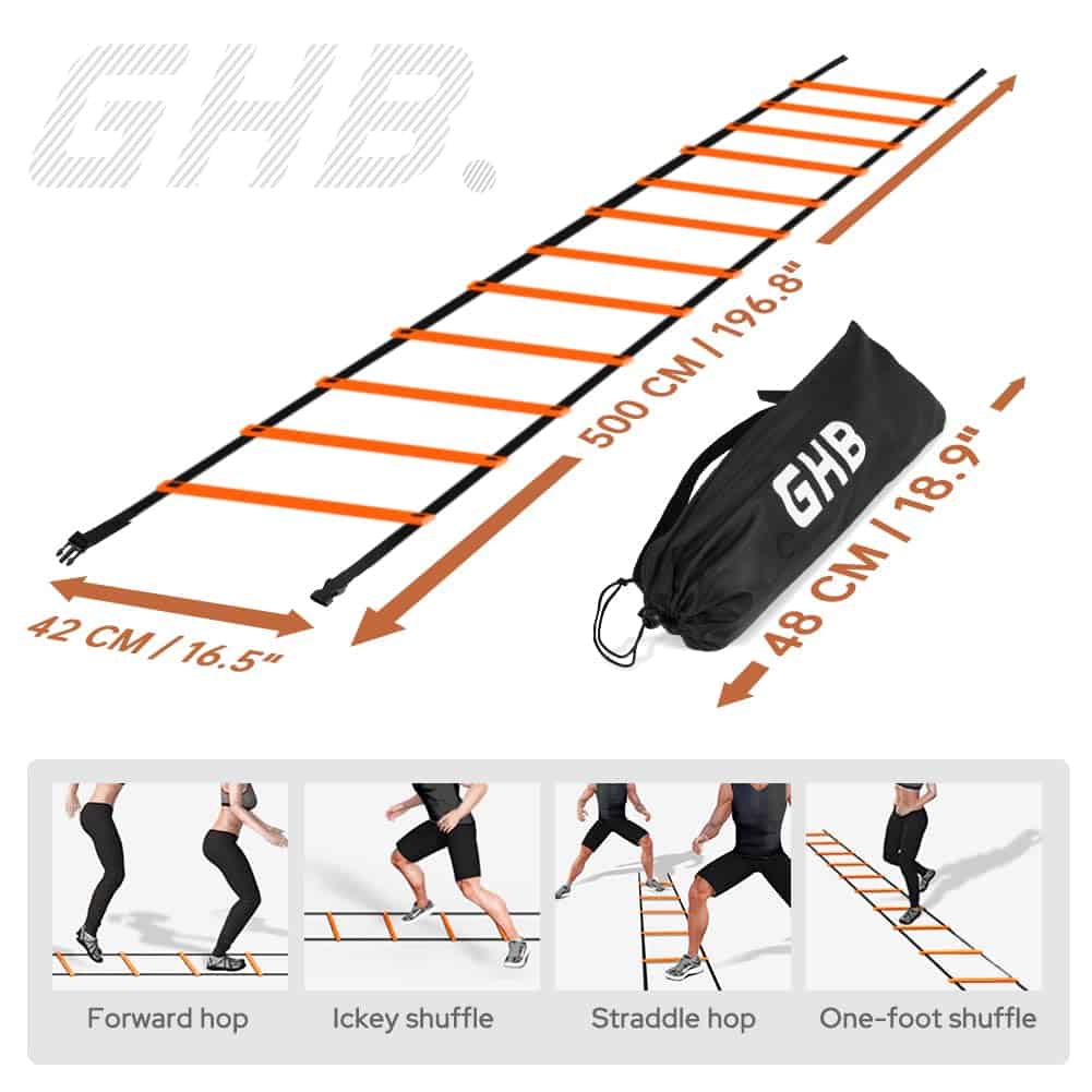 GHB Pro Agility Ladder 2 Pack Agility Training Ladder Speed - Imagen 5