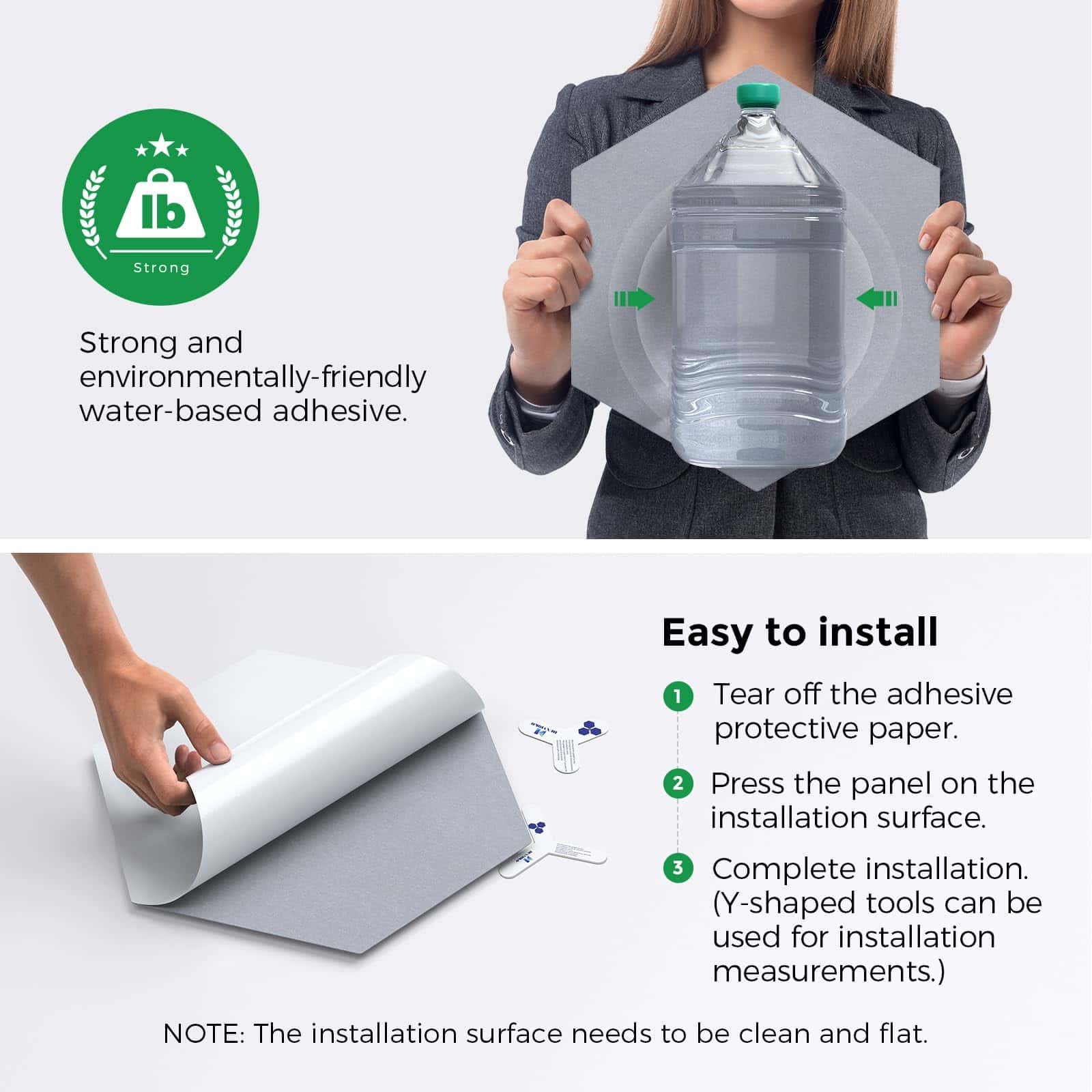 Paneles Acústicos Autoadhesivos Dexmoko [390 -Gris Nube - Imagen 5