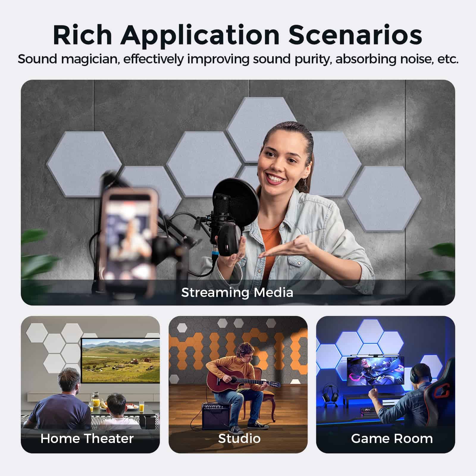 Paneles Acústicos Autoadhesivos Dexmoko [390 -Gris Nube - Imagen 7