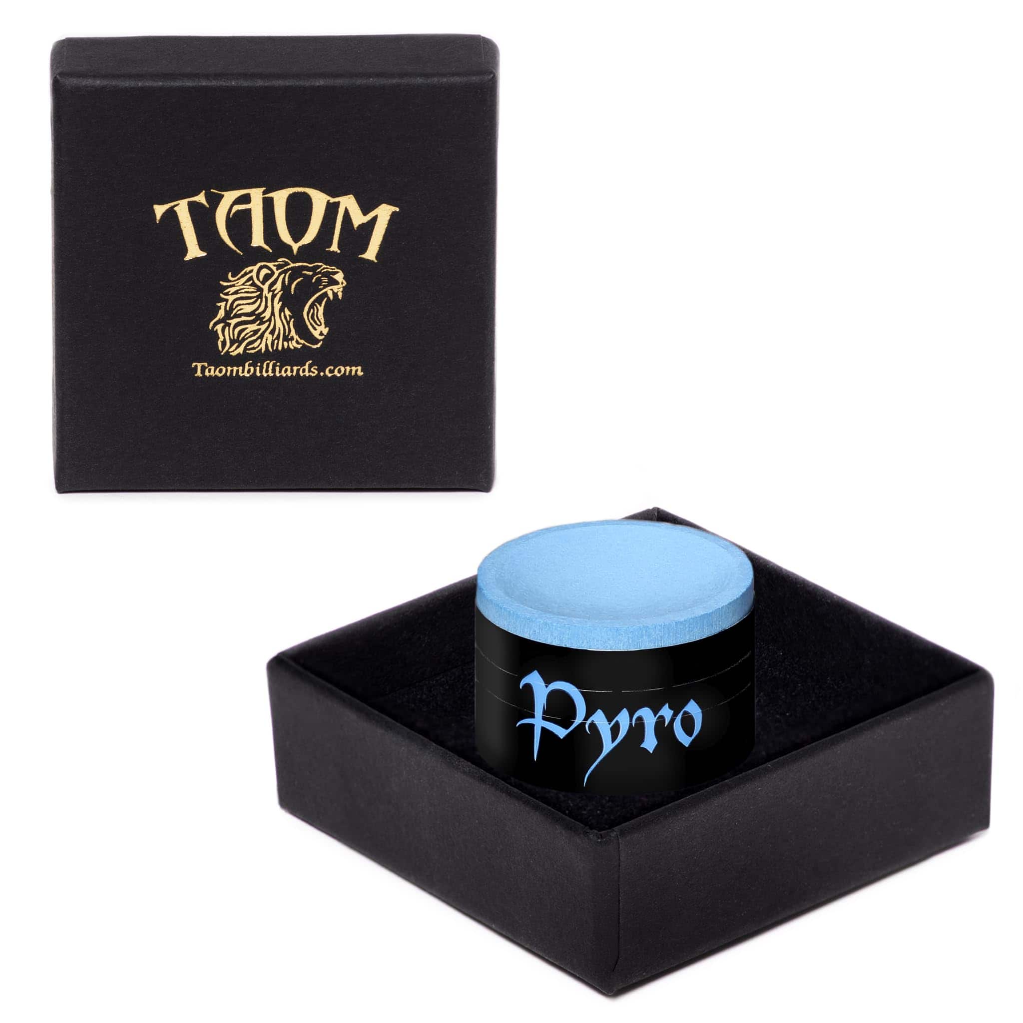 Tiza de Billar TAOM Pyro Premium Azul en Caja de Marca - Imagen 5