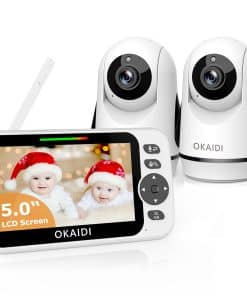 Monitor de Bebé OKAIDI con 2 Cámaras, Pantalla de 5",