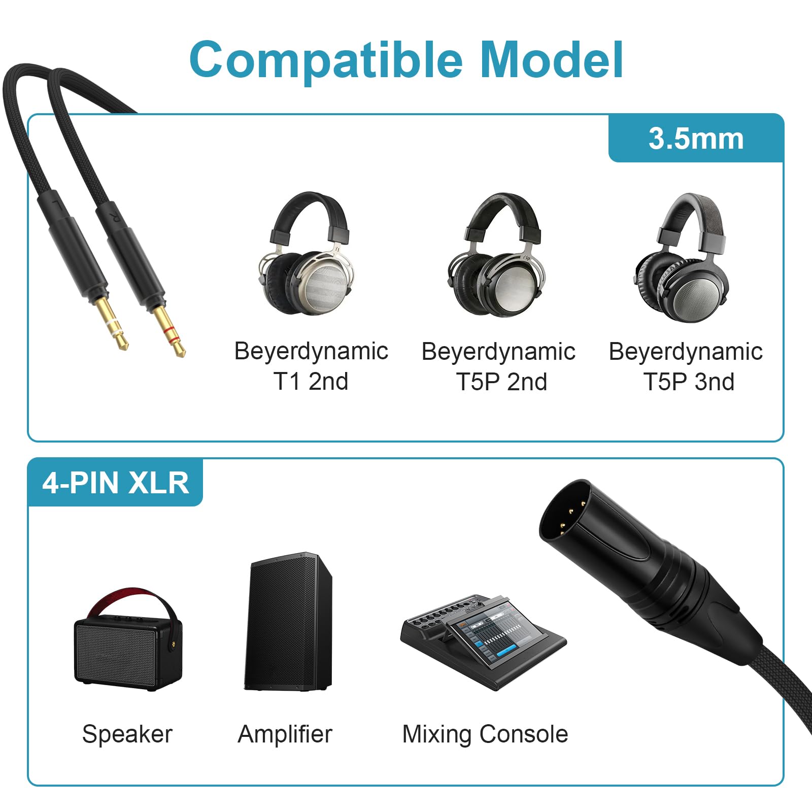 Cable de extensión macho 3.5 mm Lusgawer T5P con cable de - Imagen 3