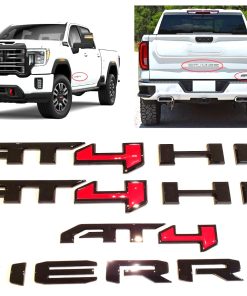 6 Piezas Kits AT4 HD Emblema Sierra Puerta Trasera Insignia