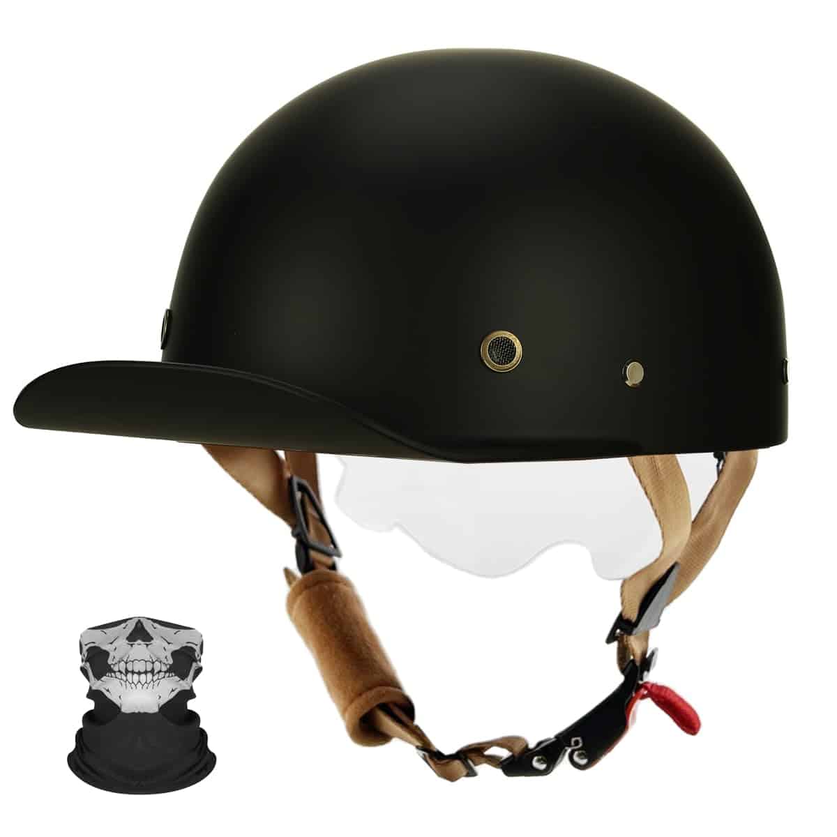 Casco de béisbol Qudas con mitad de motocicleta, casco de