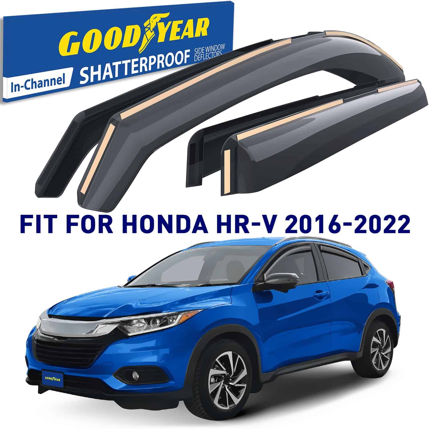 Deflectores de ventana irrompibles Goodyear para Honda HR-V - Imagen 3