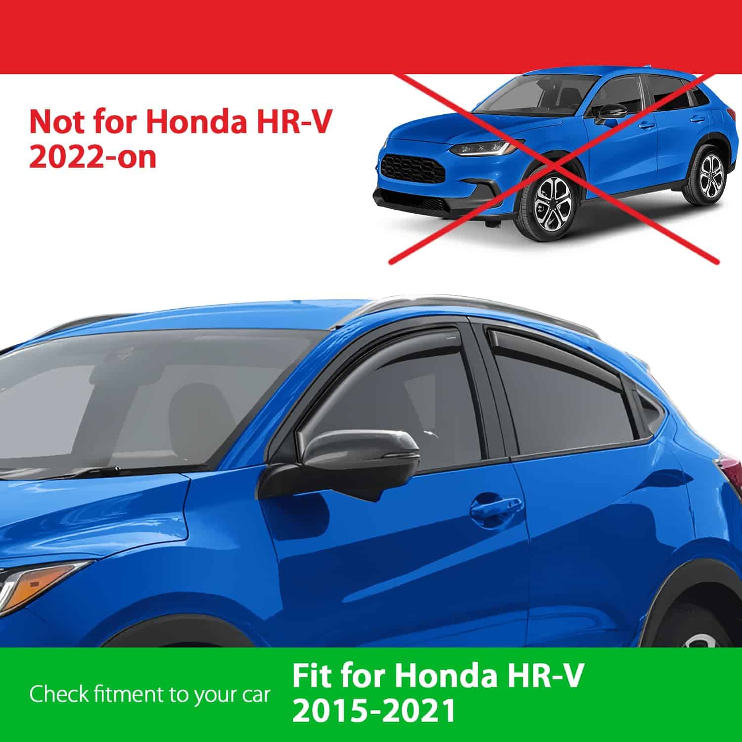 Deflectores de ventana irrompibles Goodyear para Honda HR-V - Imagen 4