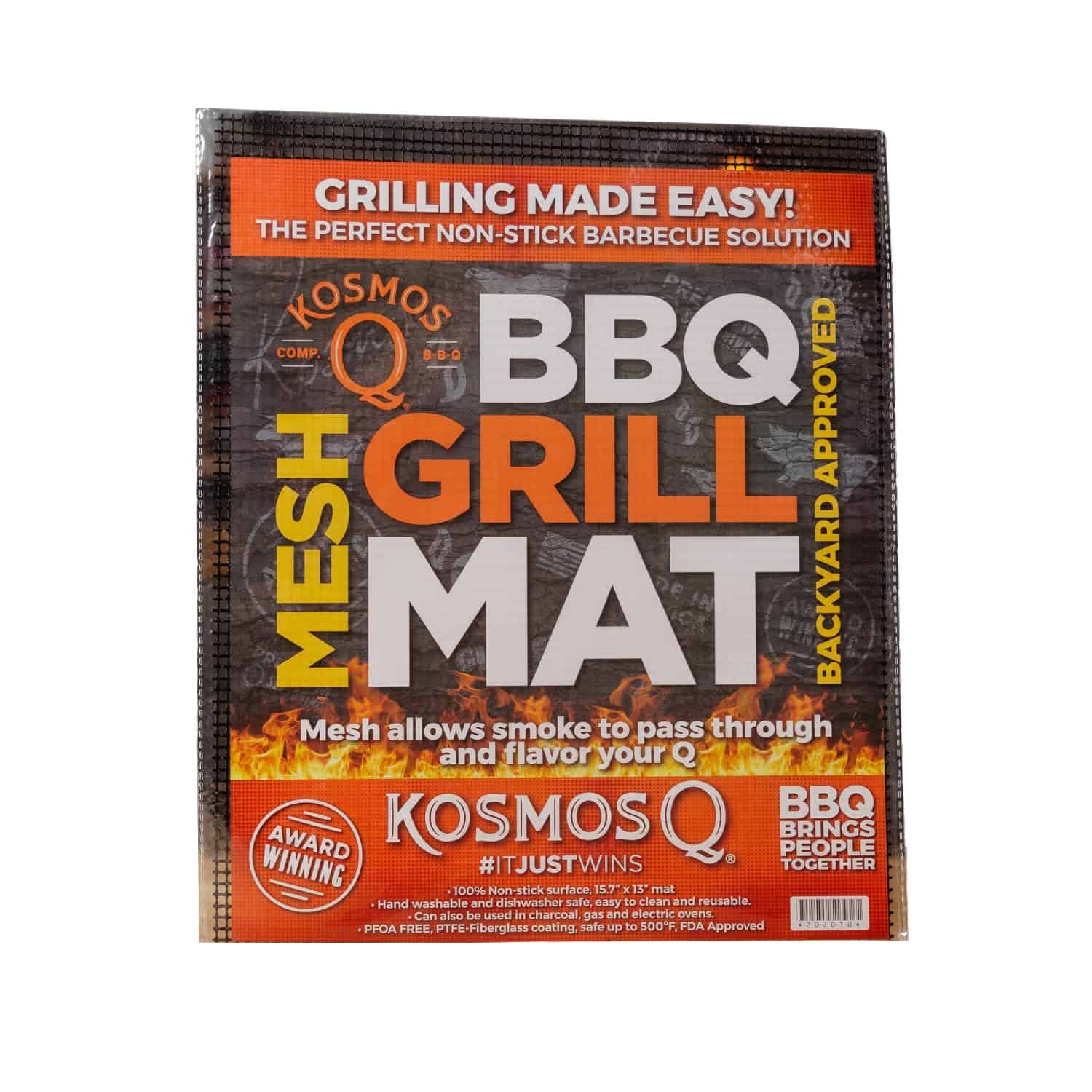 Kosmos Q Grill Mat (15.7" x 13") - 100% Malla de Parrilla