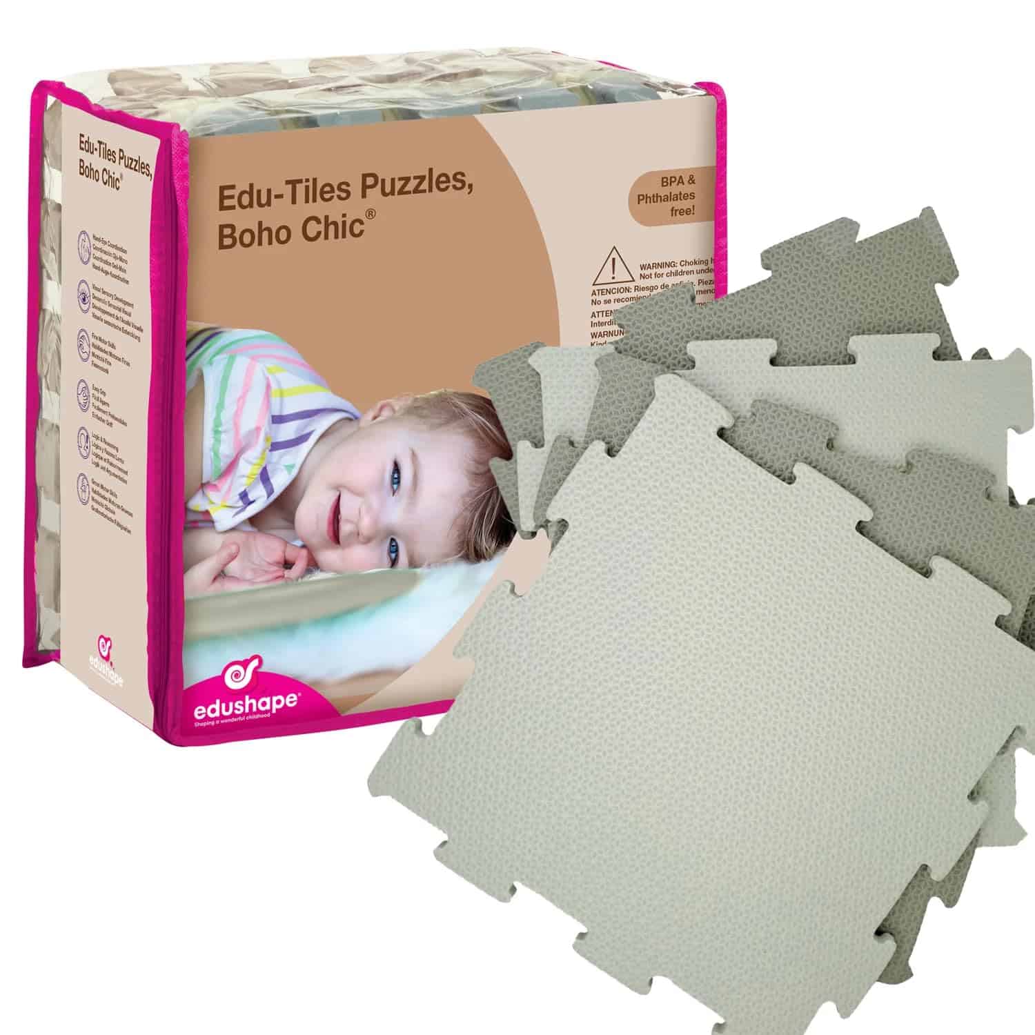Tapete de Juego de Espuma Edushape Edu-Tiles - Boho Chic