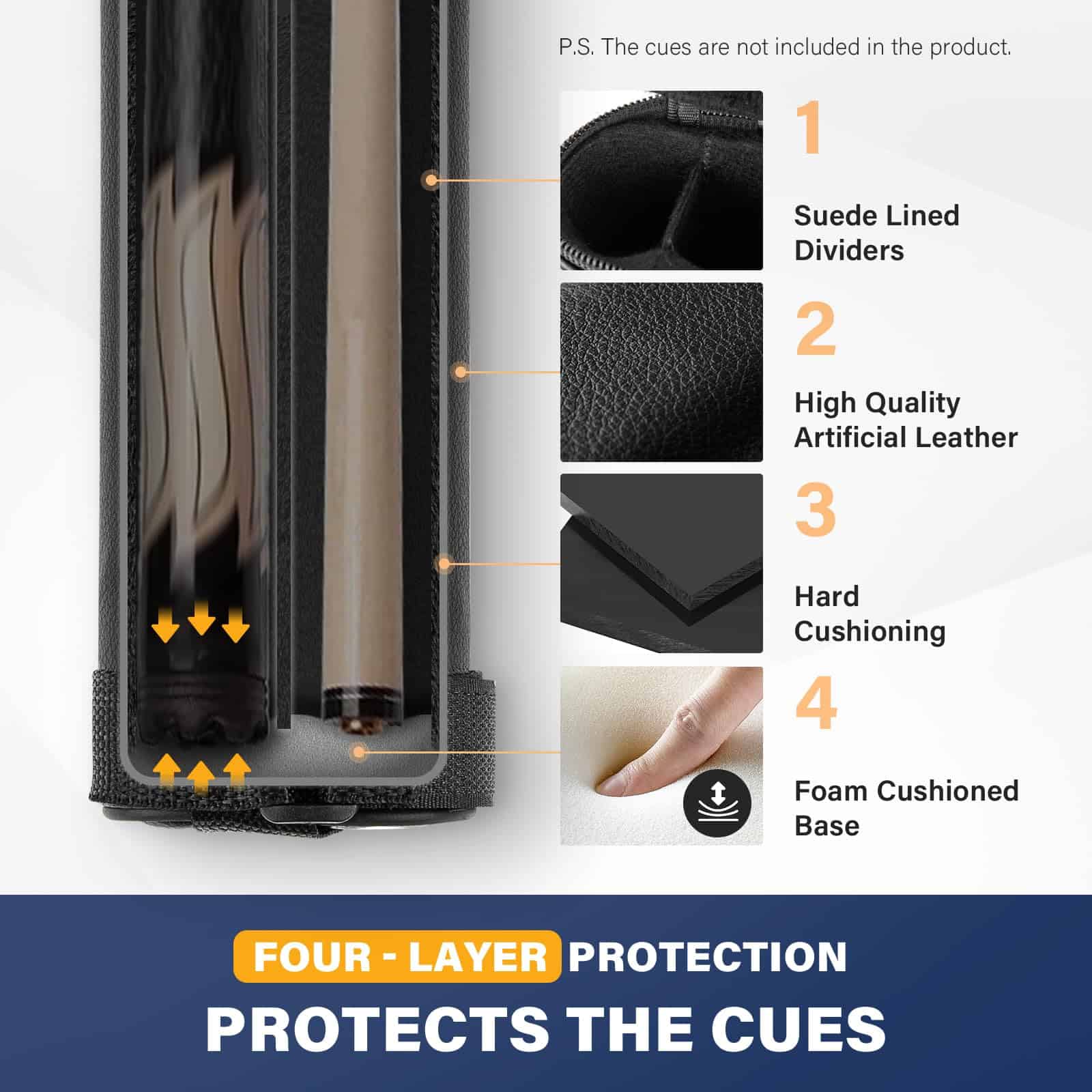 Estuche para Taco de Billar Trymaker, 1�1 Estuche Rígido - Imagen 3