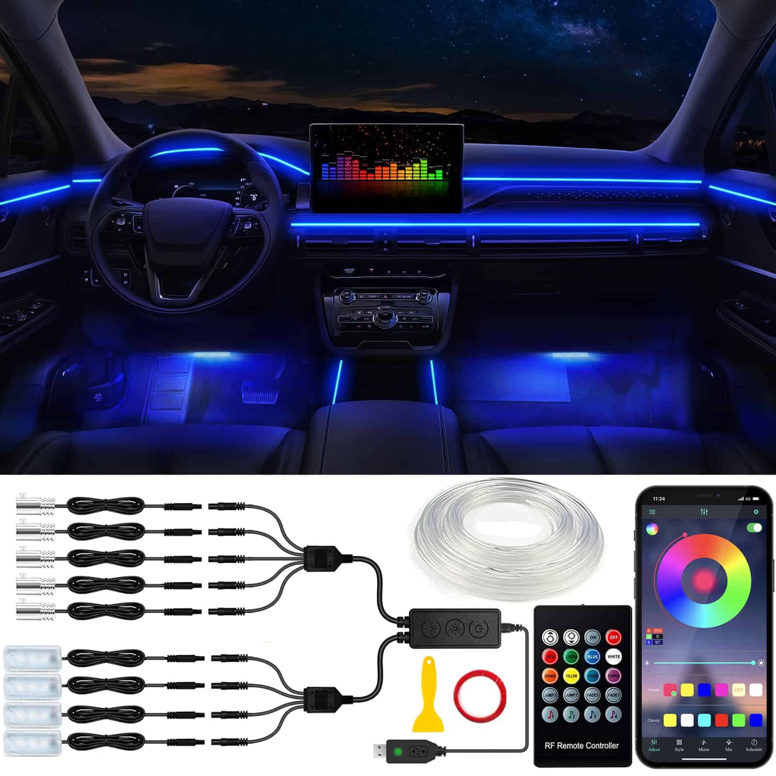 Luces LED para Automóvil Jushope, Luces Interiores para