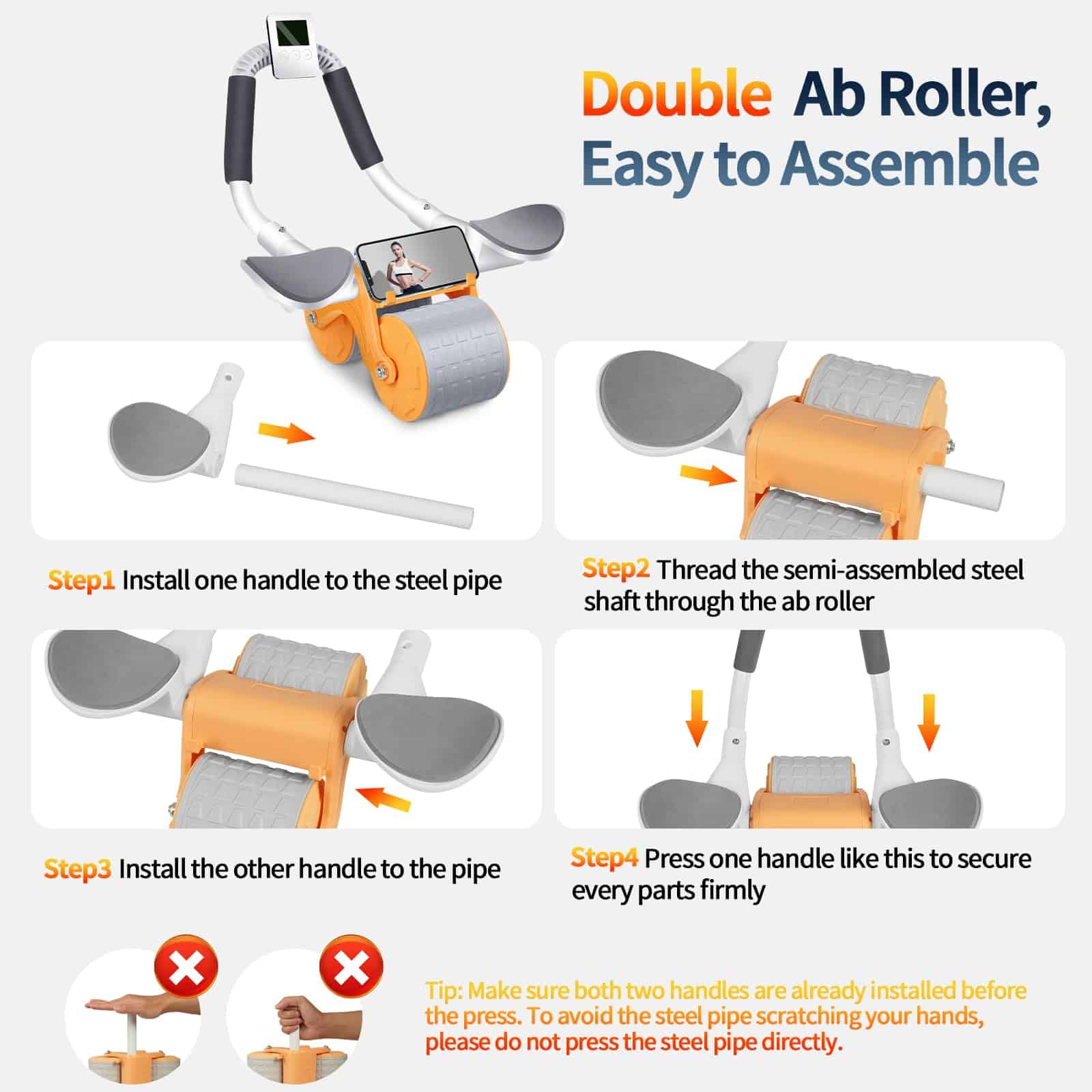 Rueda de Abdominales Tixahi con Temporizador Rebound - Imagen 3