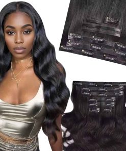 Extensiones de Cabello Ondulado sin Costuras con Clip de 14