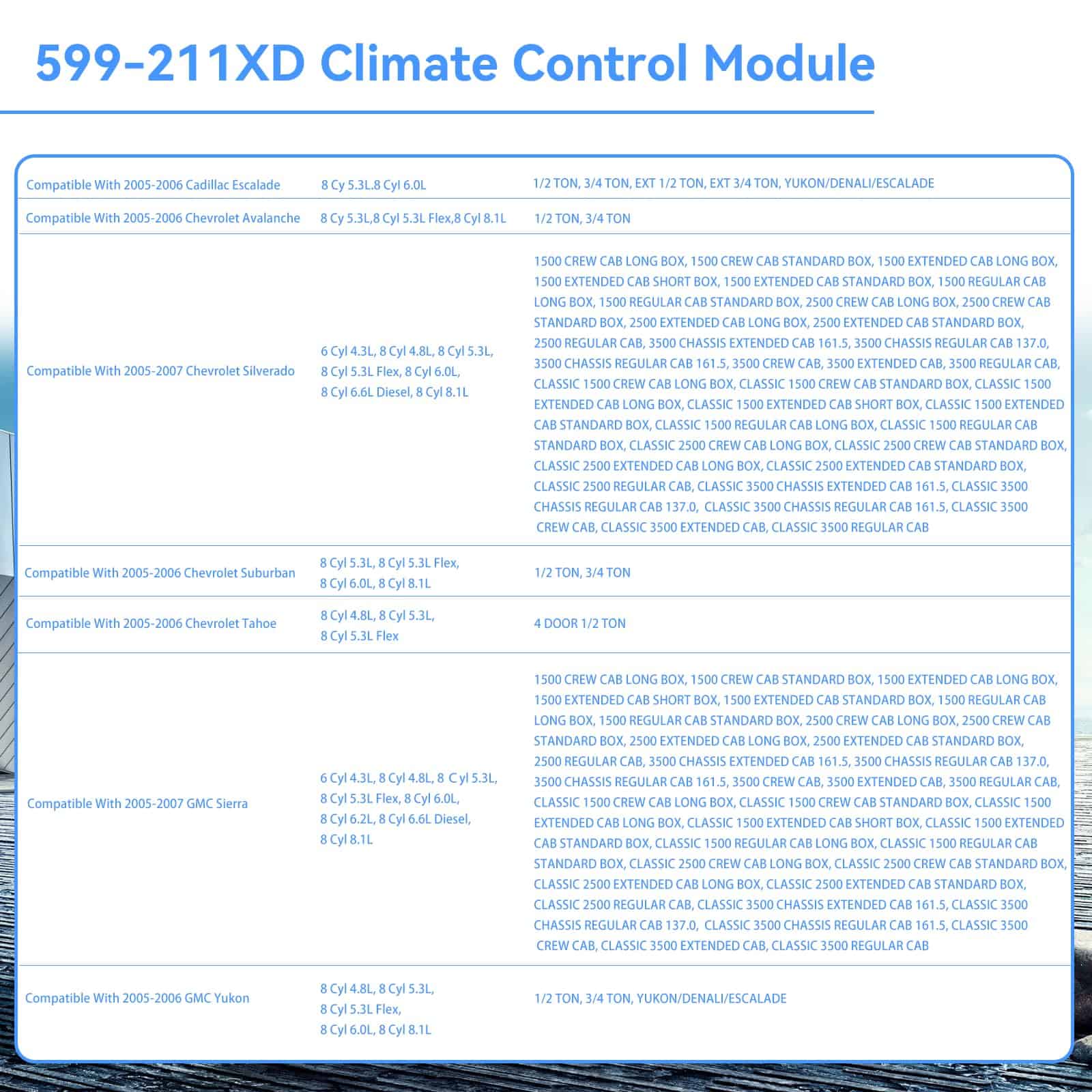 Módulo de Control de Clima 599-211XD Compatible con - Imagen 6