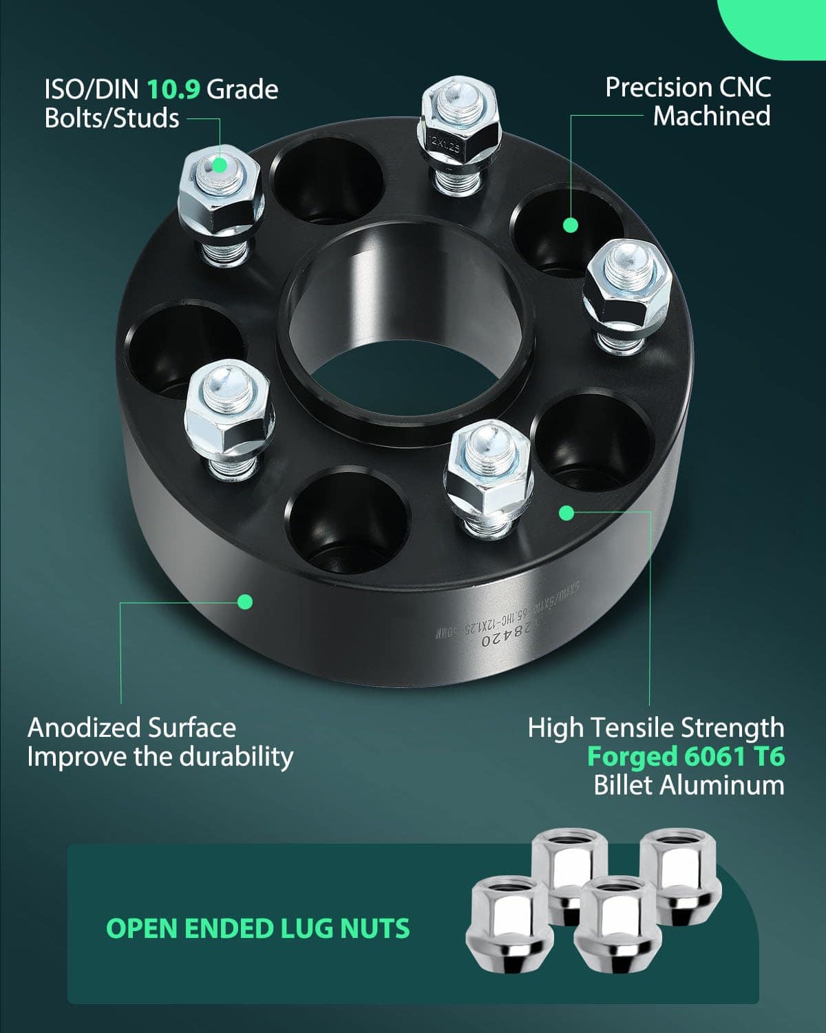 SCITOO 4Pcs Separadores de Llanta 5x110 de 2" de Mole - Imagen 4