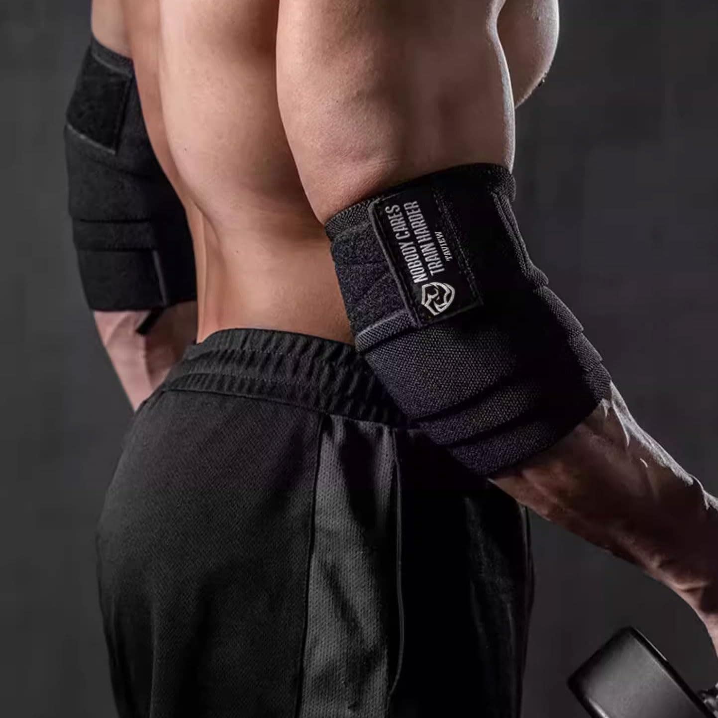 Vendas para Codos para Levantamiento de Pesas -Negro - Imagen 6