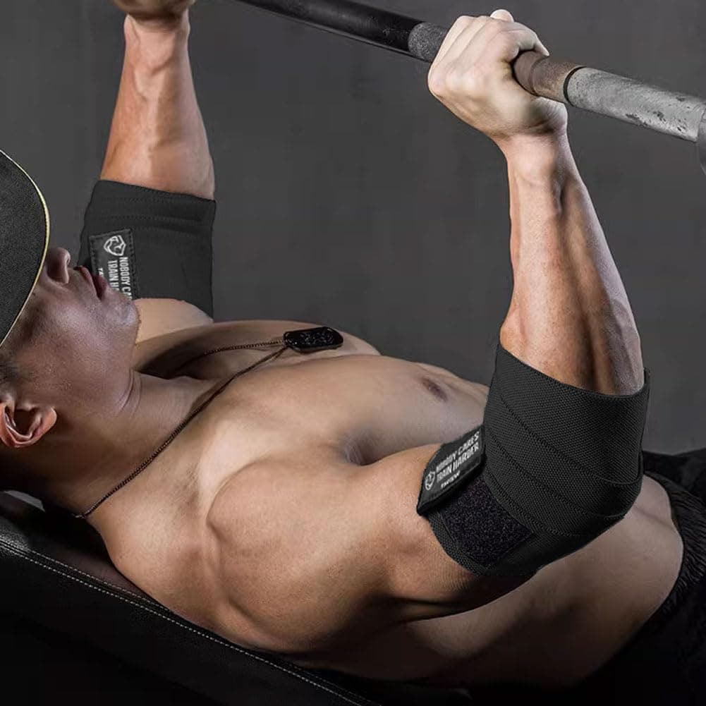 Vendas para Codos para Levantamiento de Pesas -Negro - Imagen 5