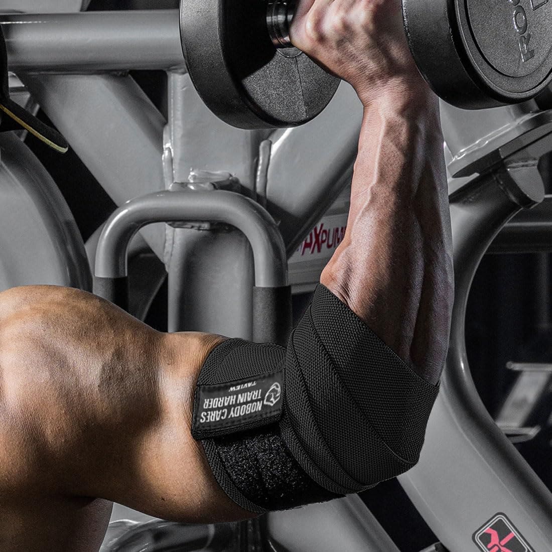 Vendas para Codos para Levantamiento de Pesas -Negro - Imagen 4