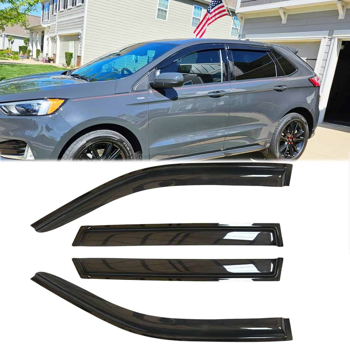 Juego de 4 deflectores de viento originales a prueba de