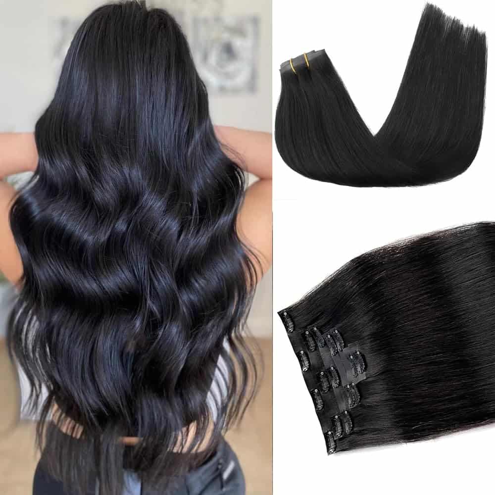 Extensiones de Cabello Clip en Seamless de Cabello Humano