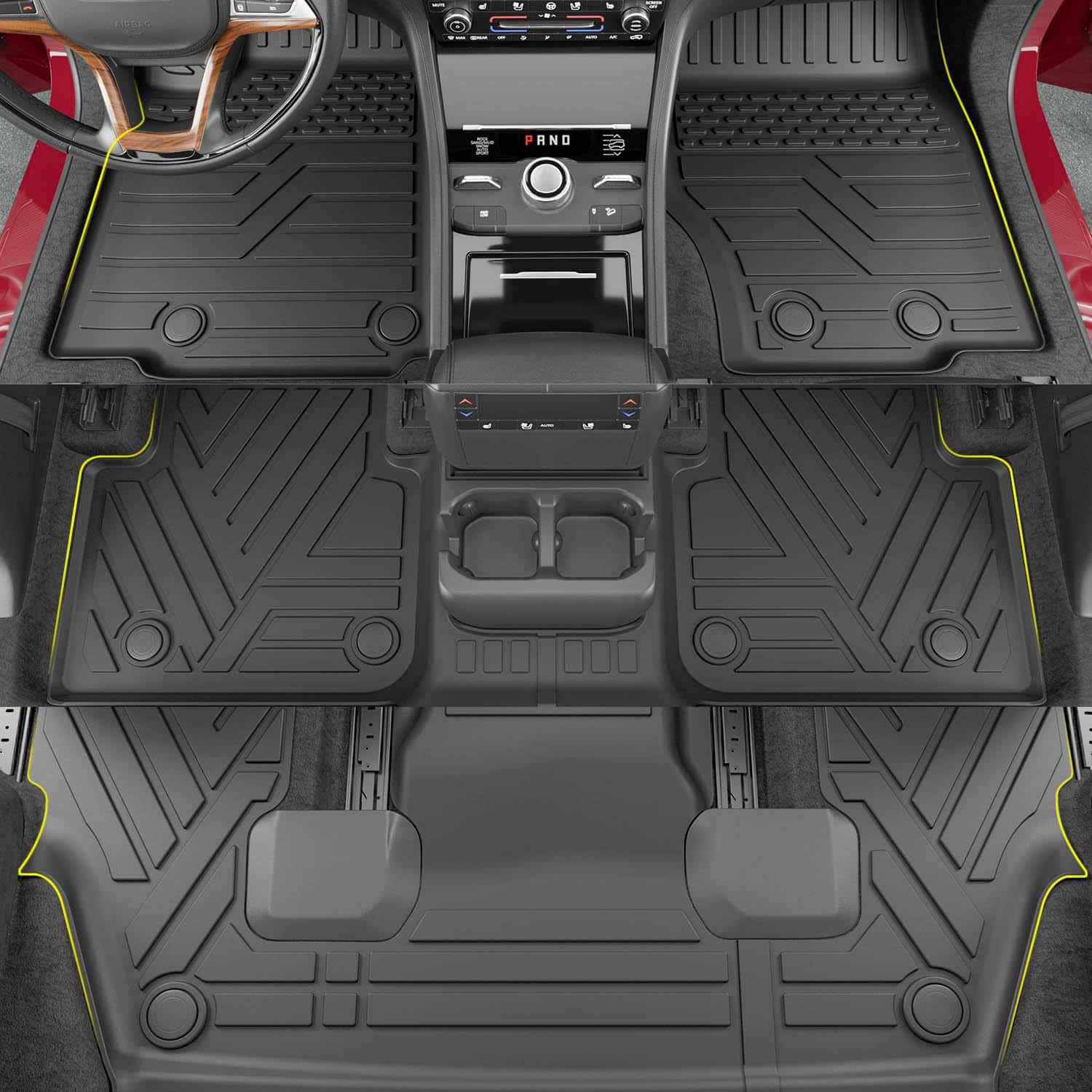 Tapete de Piso para 6 Asientos Compatible con Jeep Grand - Imagen 6