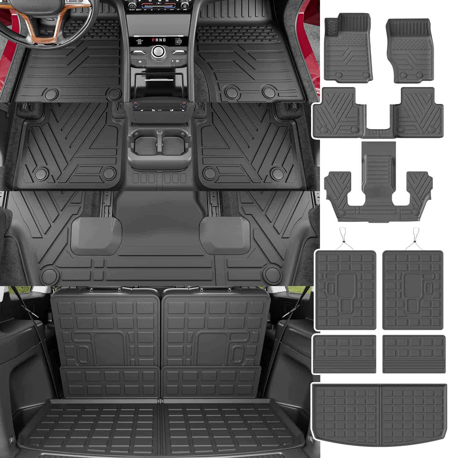 Tapete de Piso para 6 Asientos Compatible con Jeep Grand