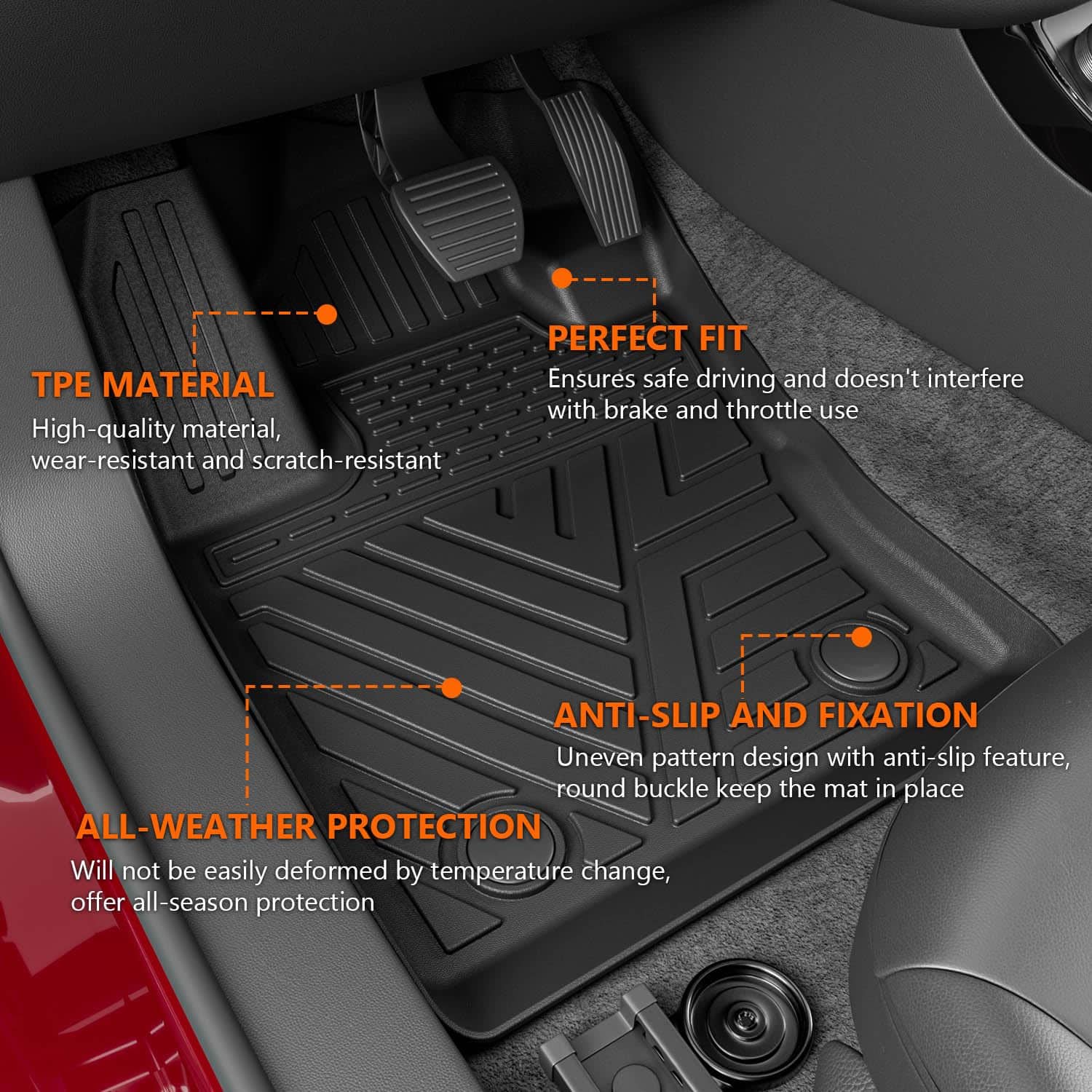 Tapete de Piso Compatible con Jeep Compass 2017-2025 - Imagen 3