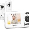 Monitor de bebe OKAIDI con 2 cámaras, pantalla portátil de