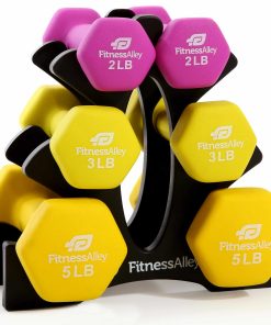 Rack de Dumbbells de Neopreno Fitness Alley - Pesas Libres
